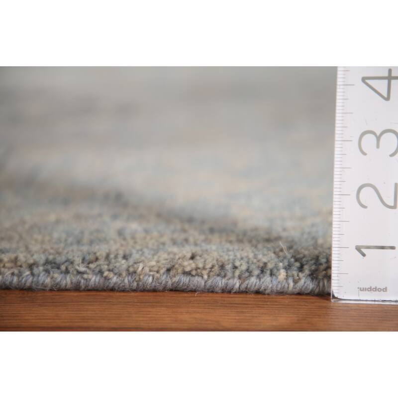 Geometric Moroccan Indian Area Rug Hand-Knotted Wool Carpet - 5'1"x 7'11"