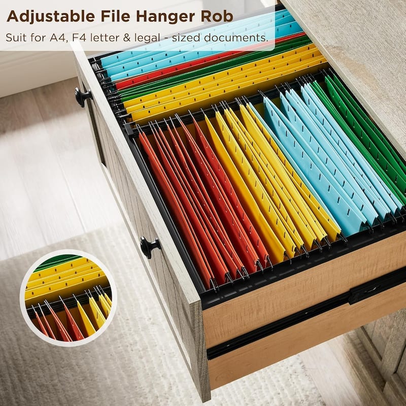 Farmhouse File Cabinet, Wood Lateral Filing Cabinet, Storage Cabinet