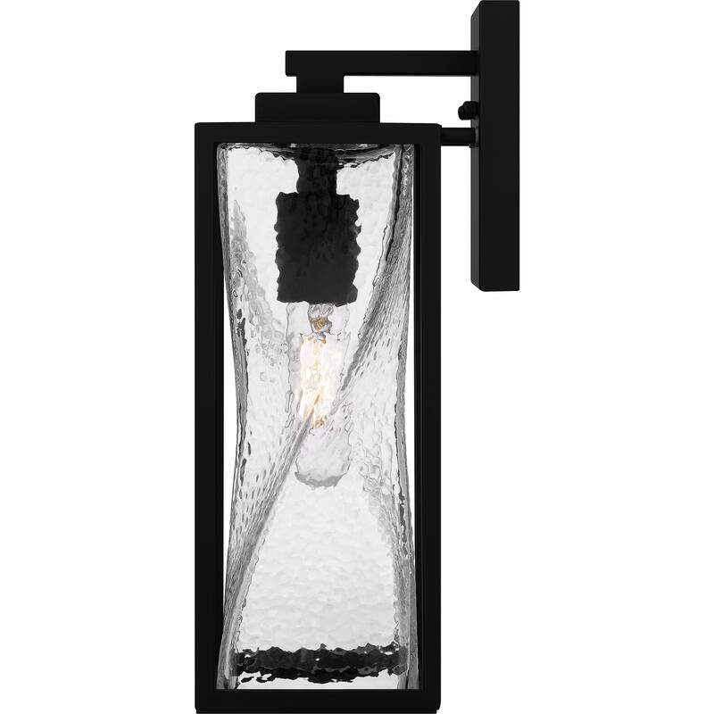Zarah 1-Light Matte Black Outdoor Wall Lantern