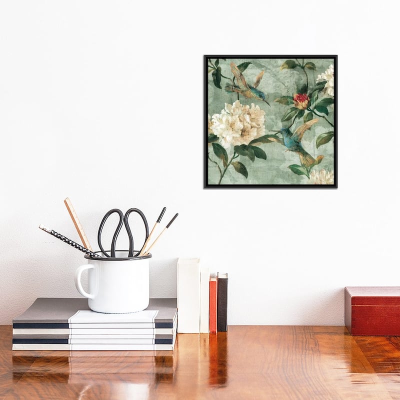 iCanvas "Birds Of A Feather I" by Renee Campbell Framed Canvas Print