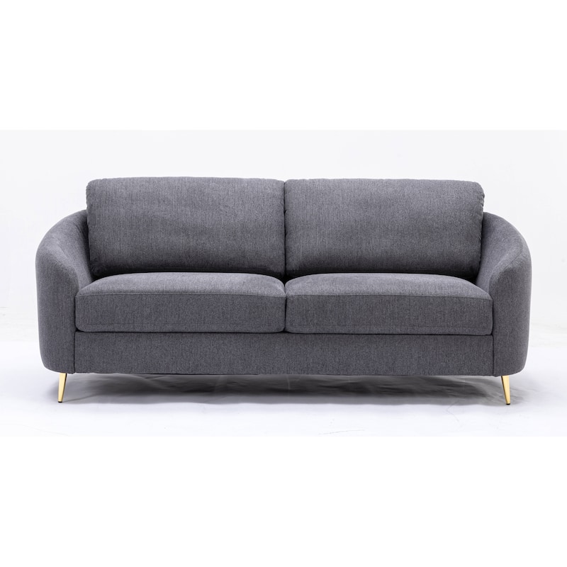 Vibrant Grey Sofa with Metal Leg