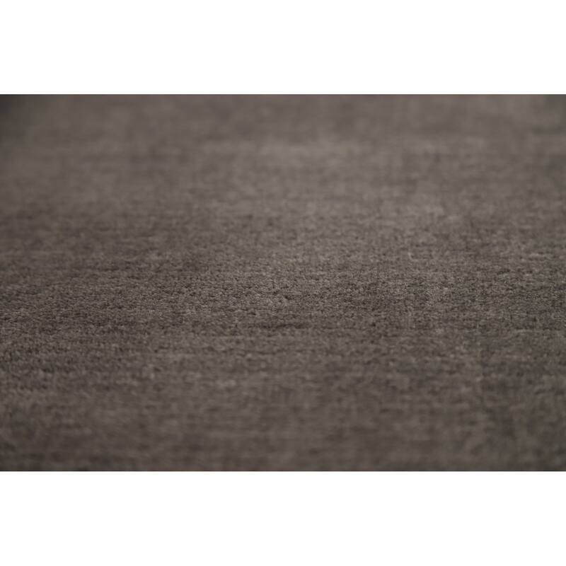 Hand Knotted Oriental 100% Wool Carpet Tribal Tribal Greys & Charcoal Gabbeh Area Rug - 9' 8'' X 7' 10''