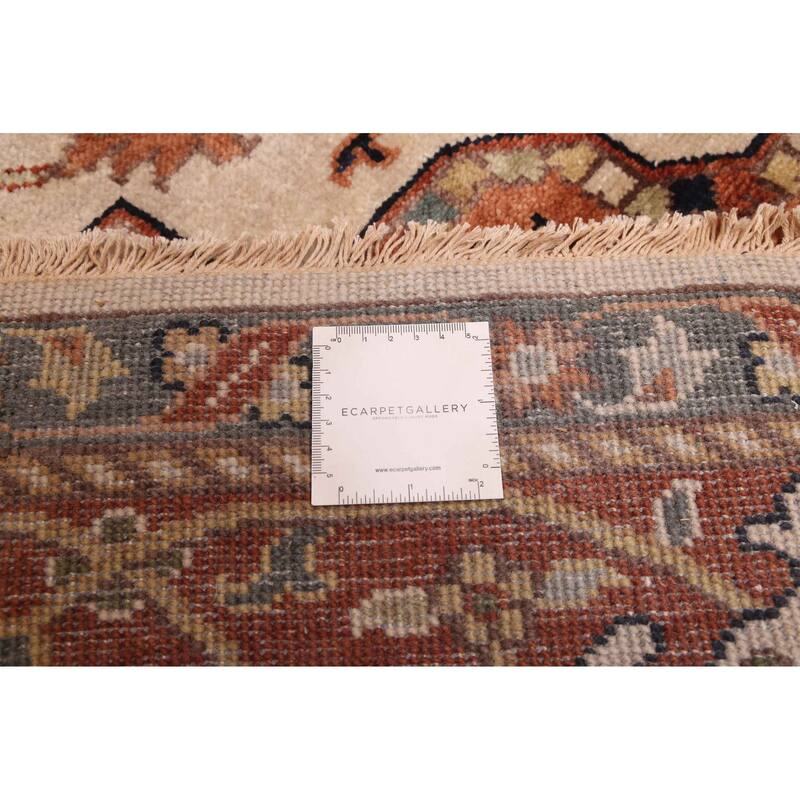 ECARPETGALLERY Hand-knotted Jules Sultane Ivory Wool Rug - 7'10 x 10'1