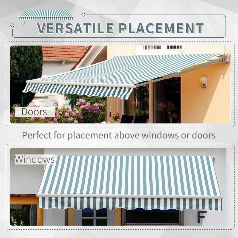 Powder coated aluminum frame retractable awning