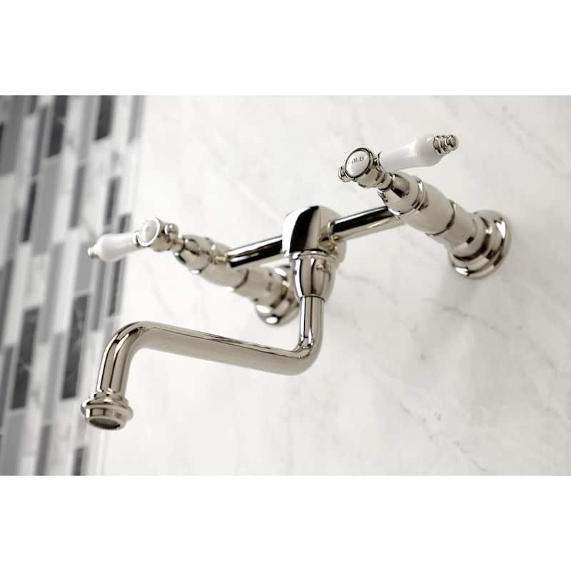 Kingston Brass Bel-Air 1.2 GPM Wall Mounted Bridge Bathroom Faucet