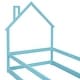 preview thumbnail 53 of 52, Twin Size Wood Bed with House-Shaped Headboard and Fences, Grey