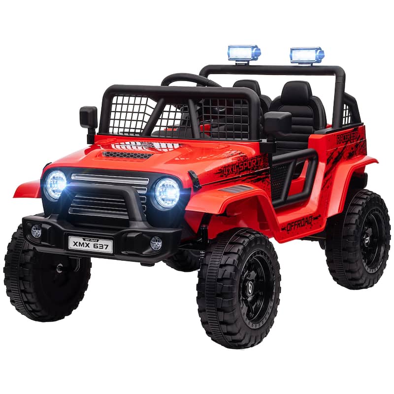 12V Battery-Powered Kids Electric Truck with Parent Remote, Music, LED Lights & 4 Suspension Wheels