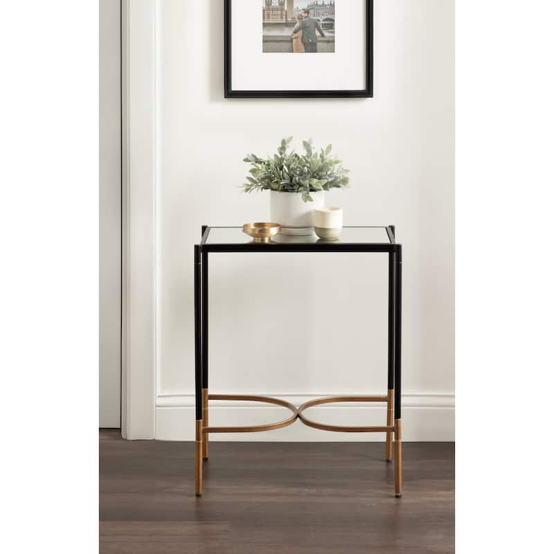 Kate and Laurel Catriona Side Table Mirror and Metal