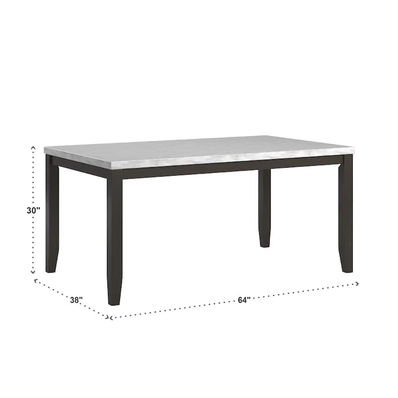 Balmforth White Faux Marble 64" Dining Table by iNSPIRE Q Classic