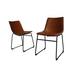 Best Quality Furniture Faux Leather Dining Chair (Set of 2) - Bronze