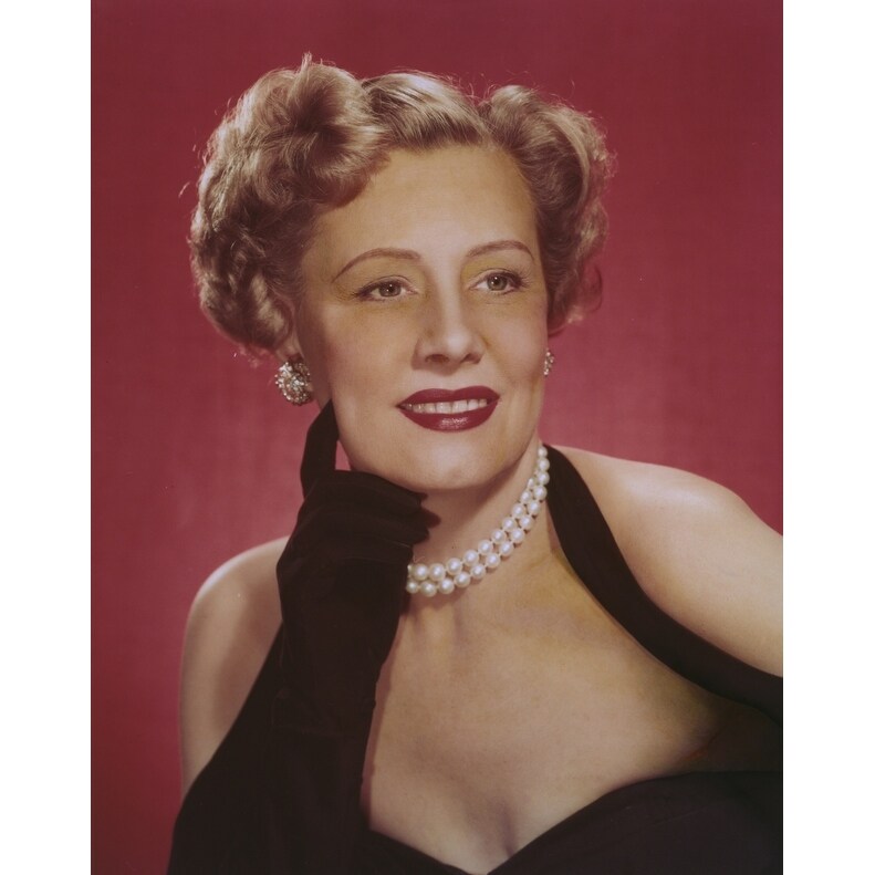 Irene Dunne wearing a Black Halter Dress with Pearl Necklace Photo Print -  Bed Bath & Beyond - 25392742