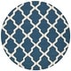preview thumbnail 120 of 130, SAFAVIEH Handmade Cambridge Luisa Moroccan Trellis Wool Rug 4' x 4' Round - Navy Blue/Ivory