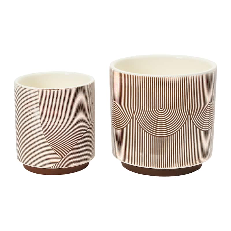 Textured Stoneware Planter