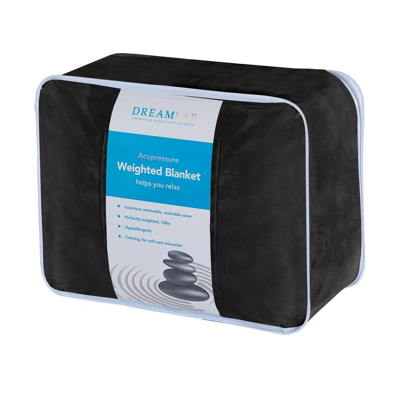 DreamLab Acupressure 48x72 Weighted Blanket with Removable Cover