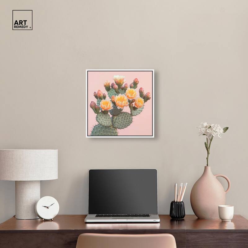 Pink and Prickly Canvas by Art Remedy