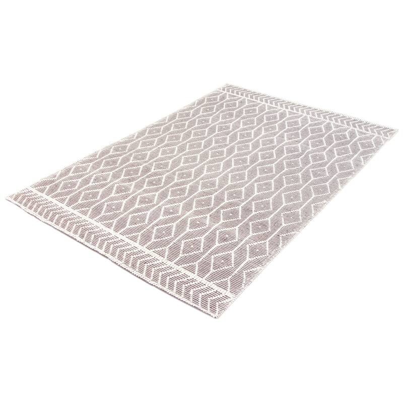 ECARPETGALLERY Braid weave Sienna Grey Wool Rug - 6'2 x 9'3