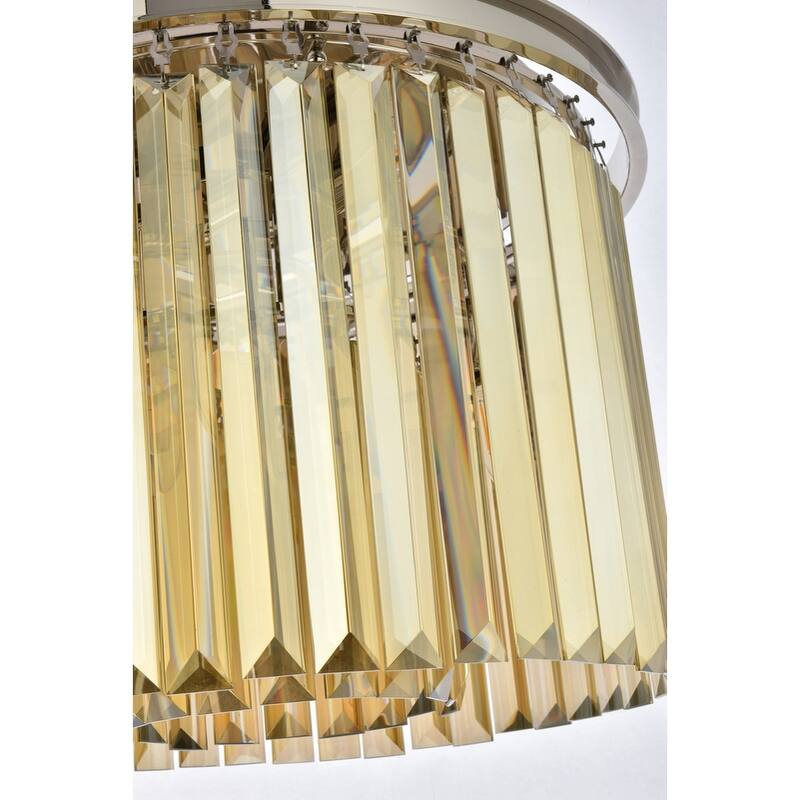 Royce Edge 6-Light Polished Nickel Flush Mount