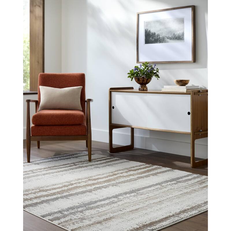 Livabliss Siyah Modern & Contemporary Area Rug - Medium Brown - 7'10" x 10'