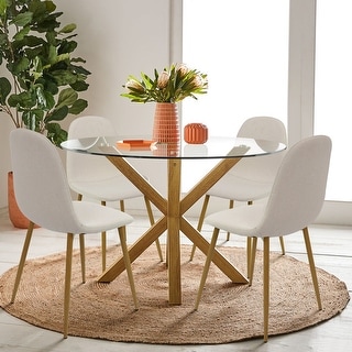 5 piece glass dining table