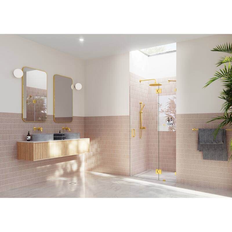 Glass Warehouse GW-GH-44 Halo 78" High x 44" Wide Hinged Frameless