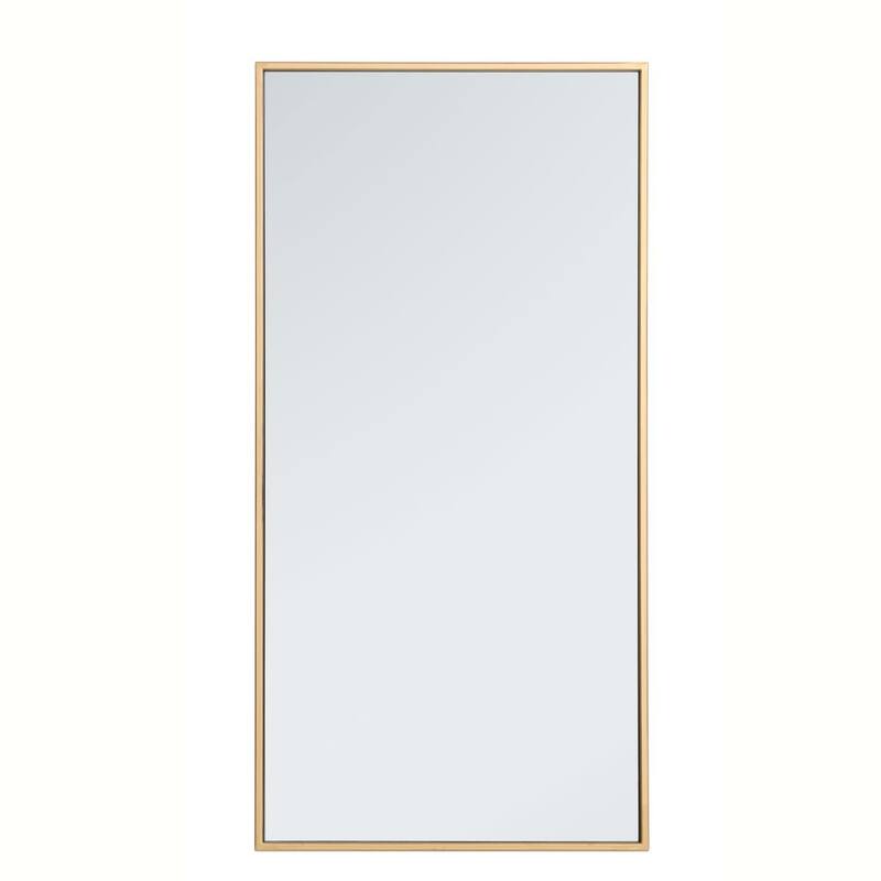 Elegant Lighting Eternity 18" x 36" Rectangular Beveled Metal Framed