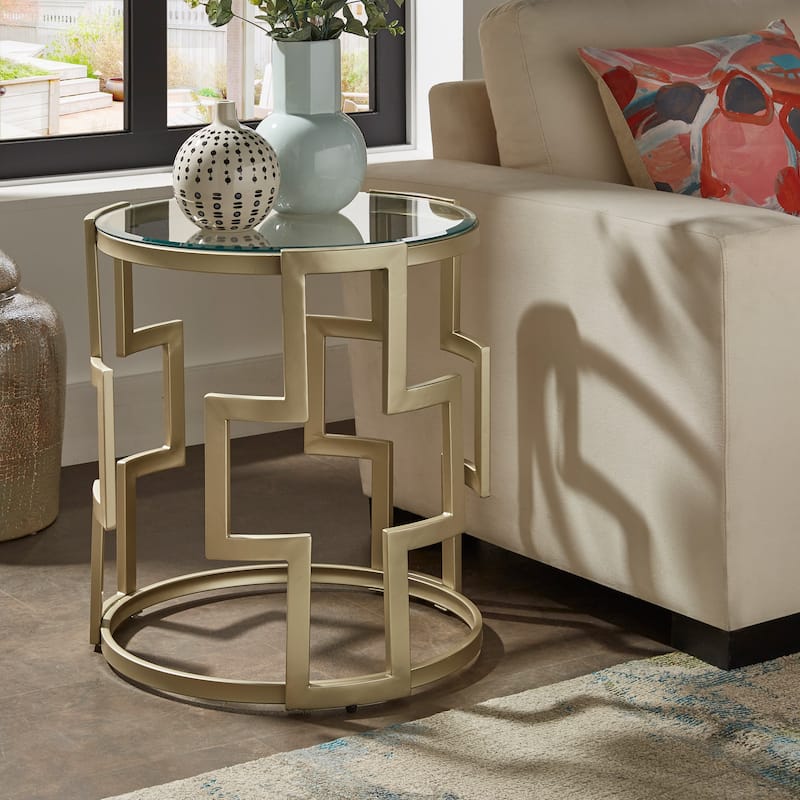 Spumante 23" Tall Glass End Table by iNSPIRE Q Bold