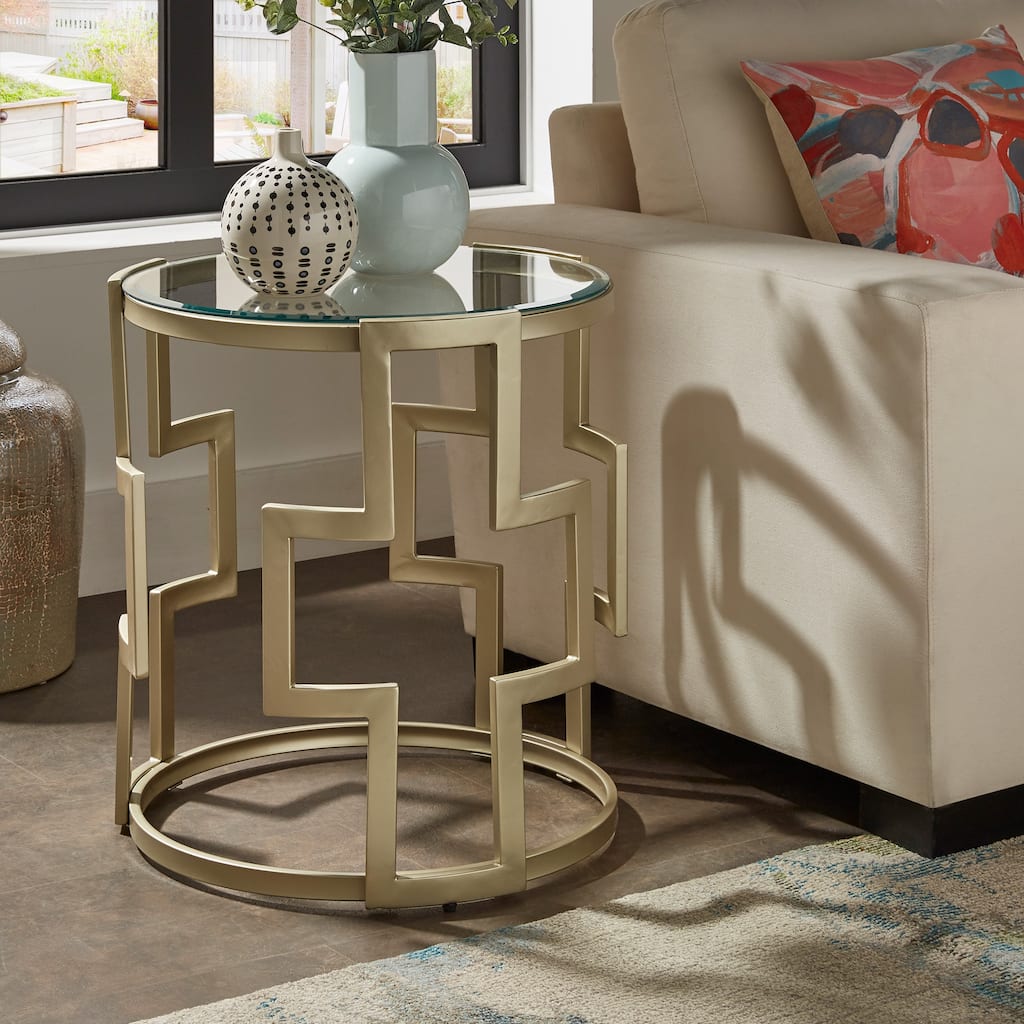 Spumante 23" Tall Glass End Table by iNSPIRE Q Bold