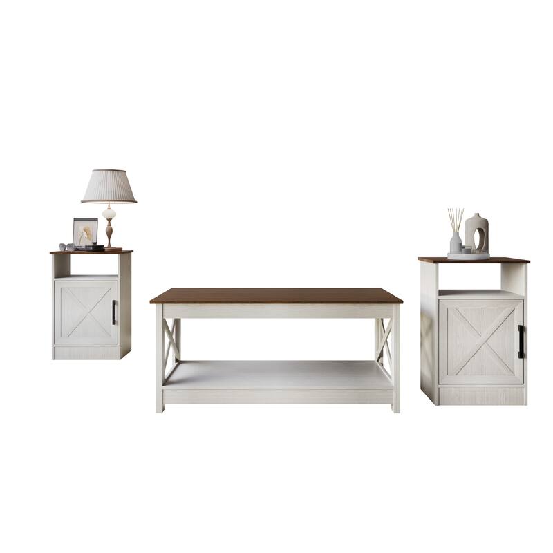 Clayfell Lebanon 3 Piece Coffee Table Set
