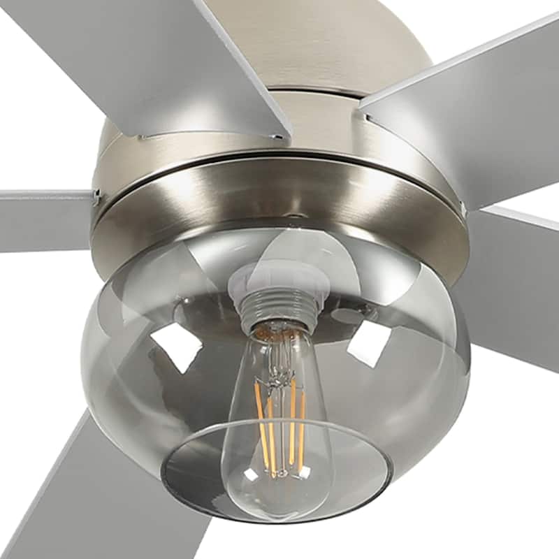 Moasis 42 to 52 Inch Ceiling Fan with Glass Light Shade and Remote Control