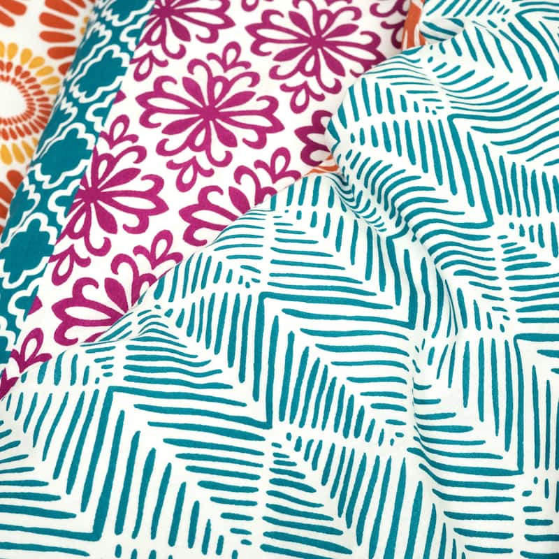 Lush Decor Bohemian Stripe Reversible 3 Piece Cotton Duvet Set