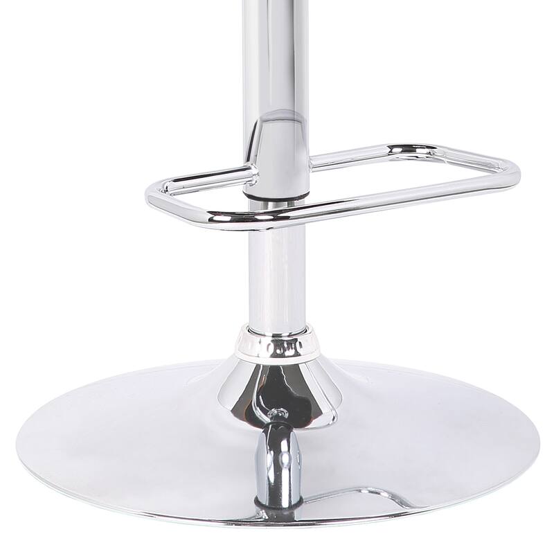 London Upholstered Walnut Adjustable Swivel Barstool