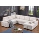 preview thumbnail 1 of 23, Convertible Pull-out Sectional Sofa Loveseat Sleeper with Storage and Pillows