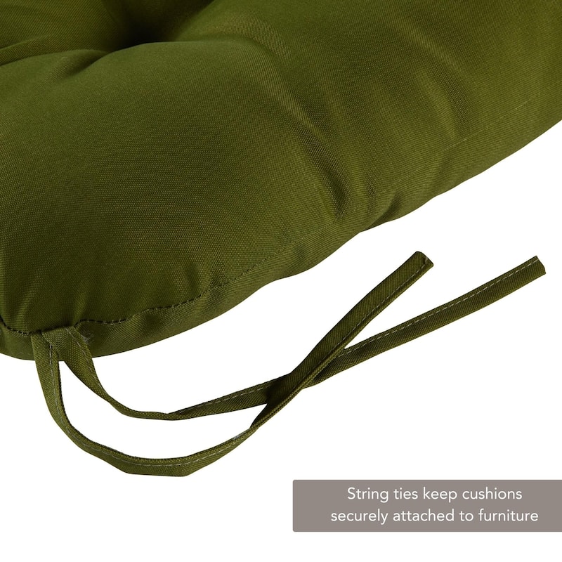 Outdoor Tufted Dining Chair Cushion (Set of 2)