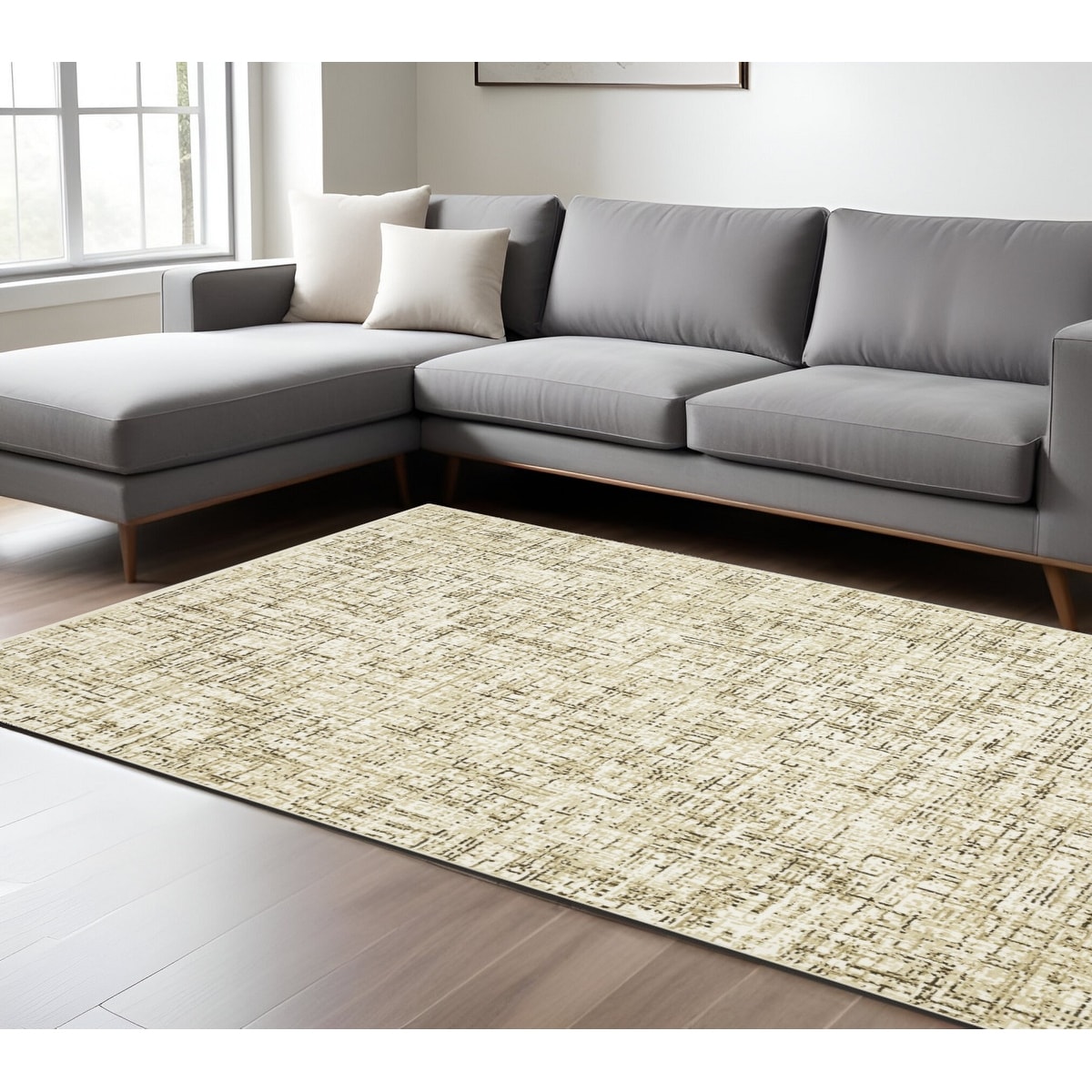 HomeRoots Givo Abstract Modern Rectangle Area Rug