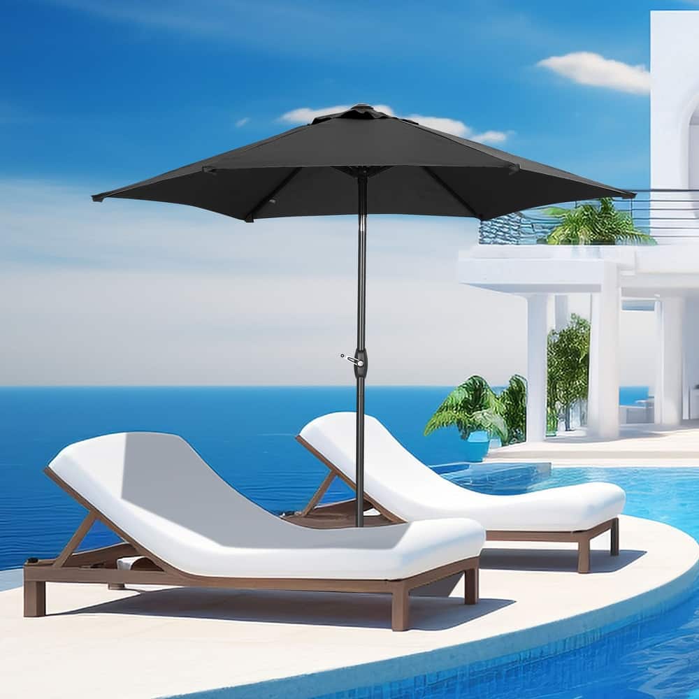 Ainfox 9ft Outdoor Patio Umbrella Multi-color Crank Lift Without Base