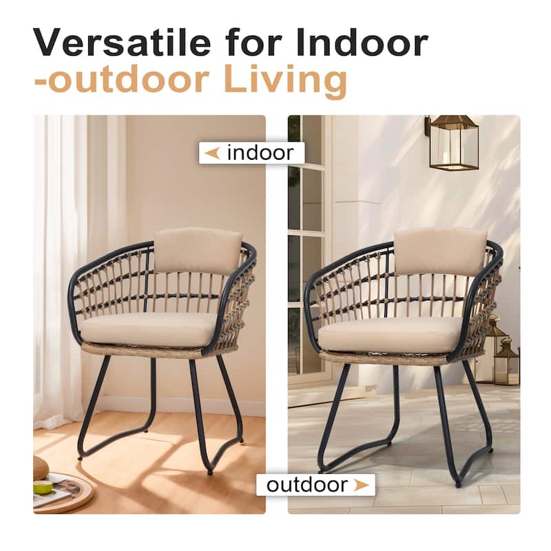 9-Piece Outdoor Dining Set Expandable Aluminum Dining Table Rectangular with PE Rattan Chairs
