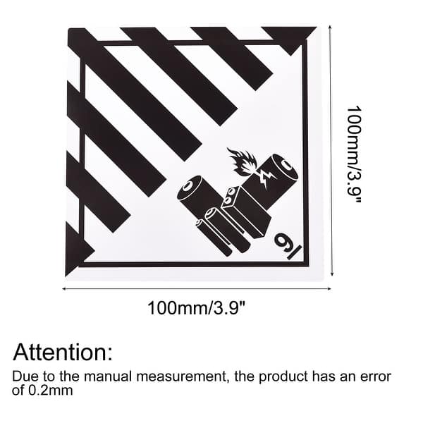 Square Class 9 UN3480 Batteries Labels 100 PC - 100 Pack - Bed Bath ...