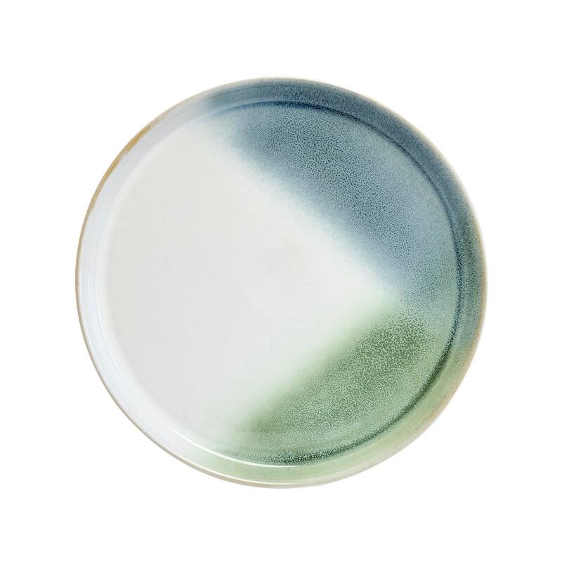 12-Piece Stoneware Dinnerware Set Color Block Reactive