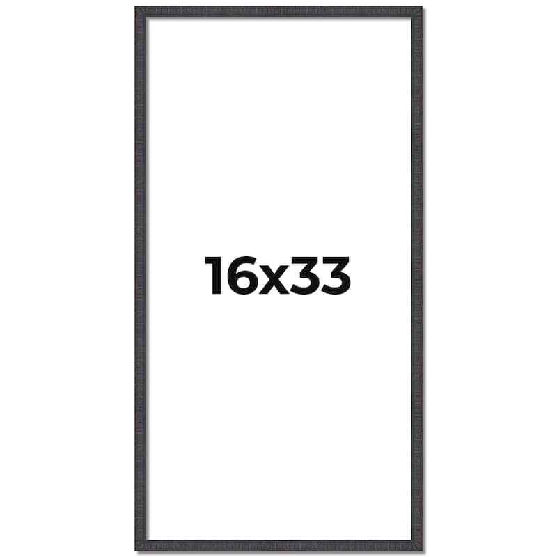 16x33 Frame Brown Solid Wood Picture Frame - Complete Modern Photo