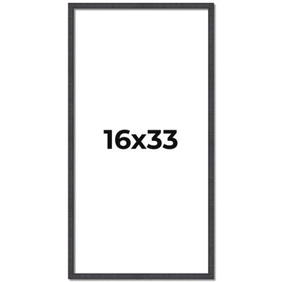16x33 Frame Brown Solid Wood Picture Frame - Complete Modern Photo