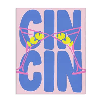 Stupell Pastel Cin Cin Cheers Canvas Wall Art Design By House of Lulu