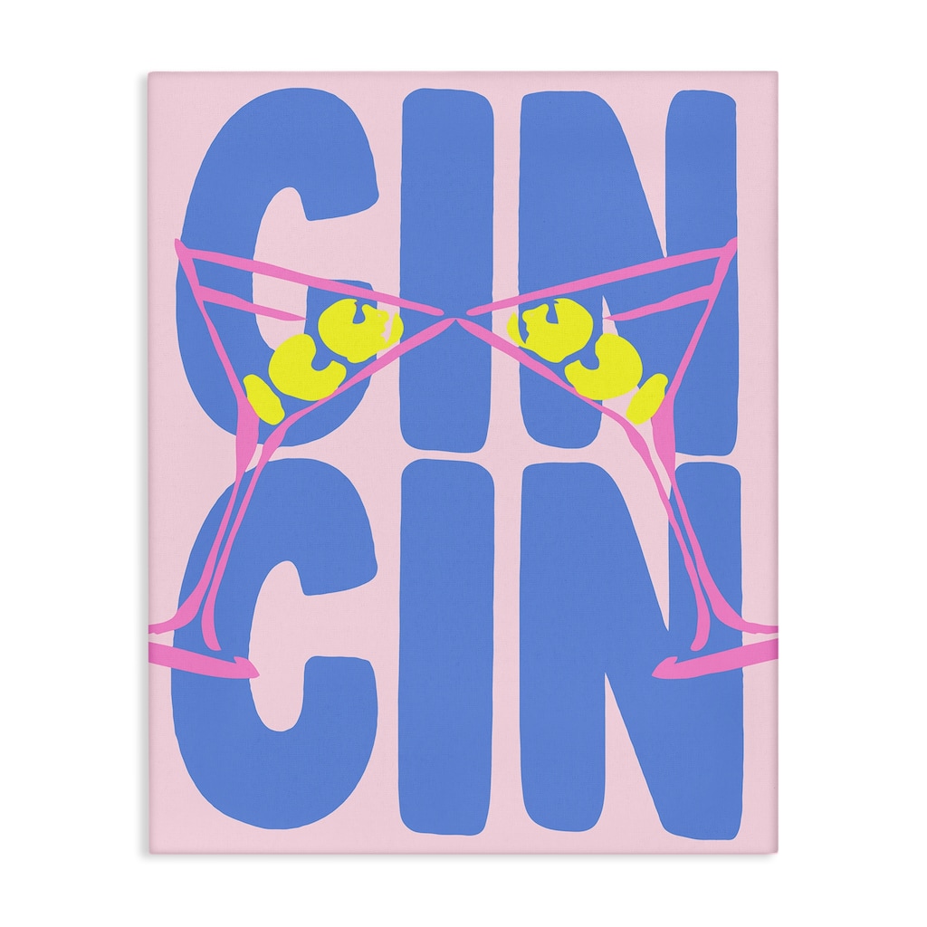 Stupell Pastel Cin Cin Cheers Canvas Wall Art Design By House of Lulu