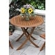 preview thumbnail 1 of 6, Eilaf 30" Folding Eucalyptus Bistro Table