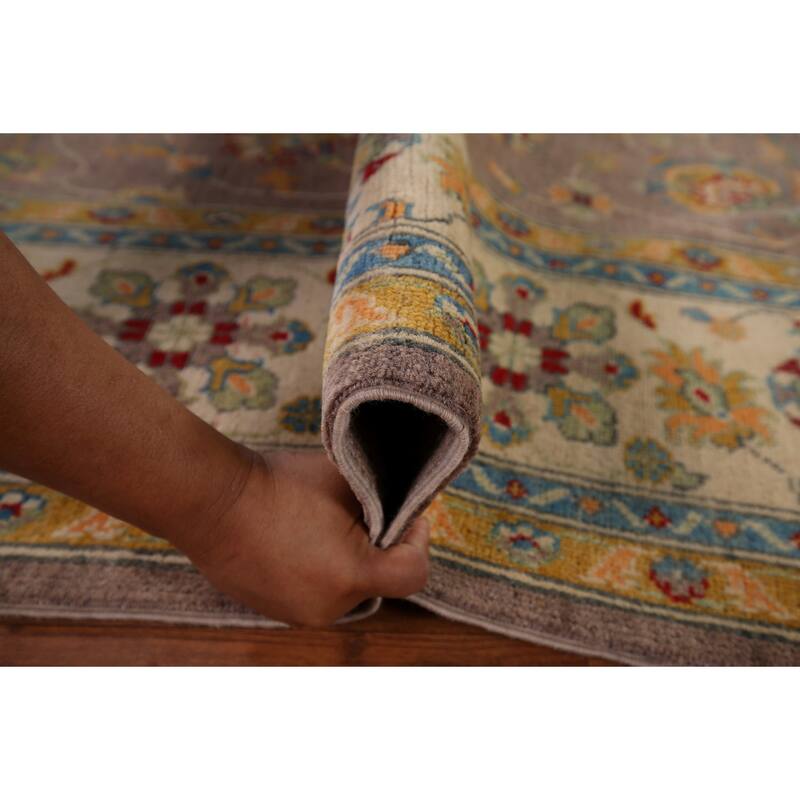 Floral Oushak Oriental Area Rug Handmade Wool Carpet - 6'5" x 9'5"