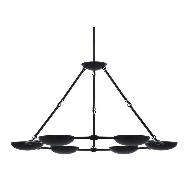 slide 2 of 10, Kovacs P1316 Undertas 6 Light 48" Wide Ring Chandelier Iron Ore