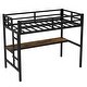 preview thumbnail 5 of 10, Twin XL Size Metal Loft Bed with Power Outlet and LED Lighted, Space-Saving, Noise Reduced