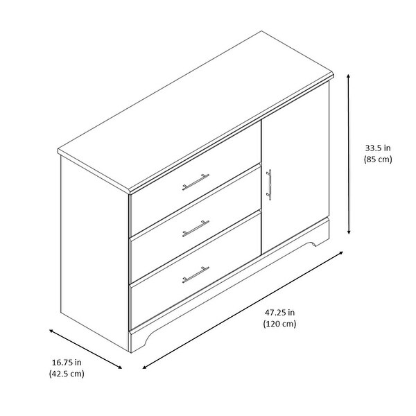 brookside 3 drawer chest