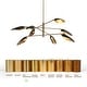 preview thumbnail 10 of 9, Modern 8-Light Large Black Gold Sputnik Chandelier Metal Pendant Lights for Dining Room - 48" D x 12" H