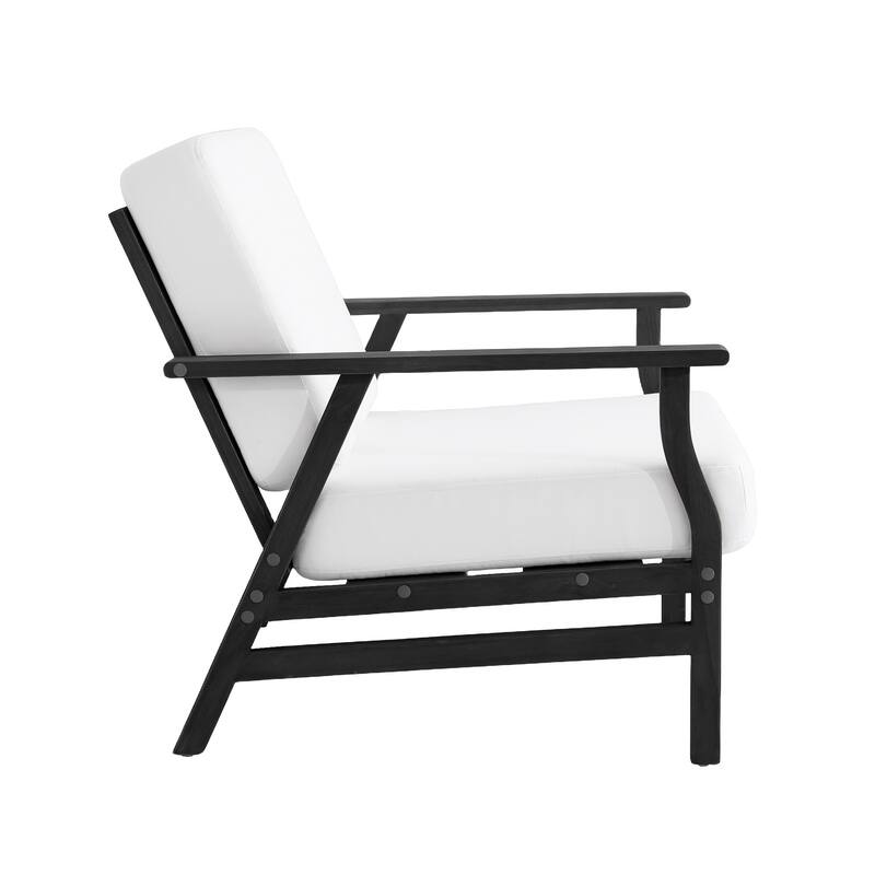 3-piece Cushioned Outdoor Club Chiars With Side Table