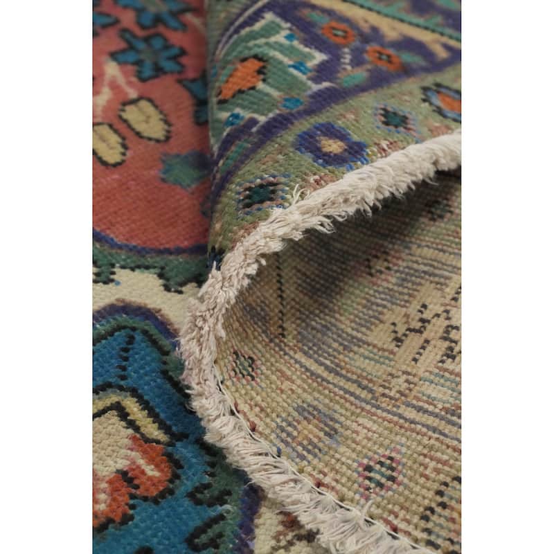 Hand Knotted Oriental 100% Wool Carpet Traditional Floral Pink Tabriz Area Rug - 6' 1'' X 4' 5''